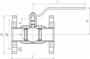 Кран шаровой ALSO для жидких сред фланцевый полнопроходный DN 15-800 PN 16-40